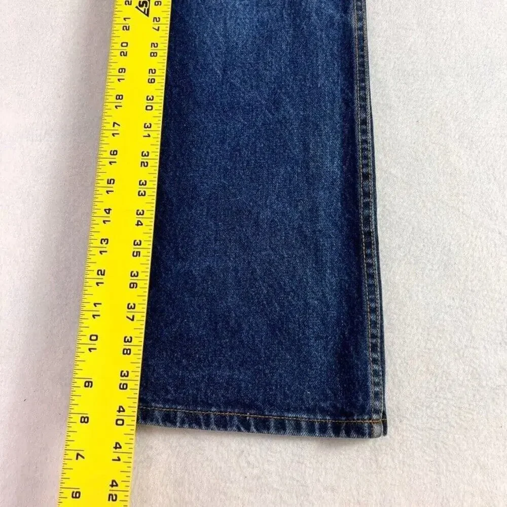 Jordache Jeans Womens 15/16 Blue Mid Rise Dark Wash Bootcut Leg Cowgirl Cowboy